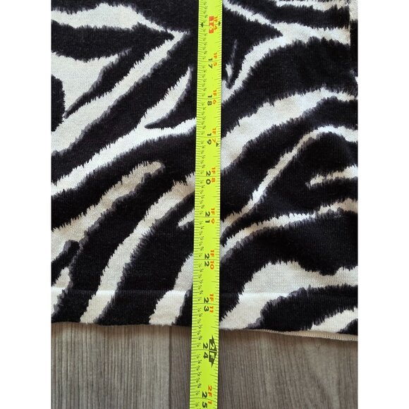 Chicos Zebra Print Sleeveless Tank Top Size 1 Cotton Blend Medium - Picture 5 of 6